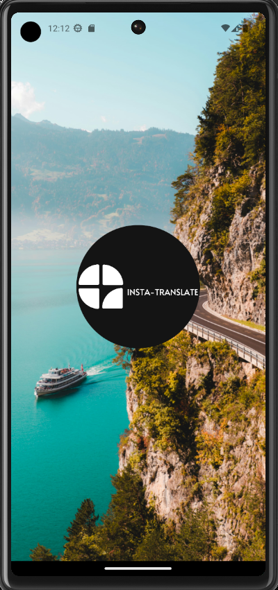 A screenshot of the insta translate mobile app